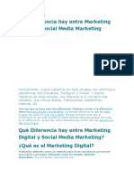 Qué Diferencia hay entre Marketing Digital y Social Media Marketing