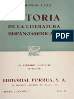 LAZO, Raimundo, Historia de La Literatura Hispanoamericana