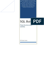 SQL BUILDER Synopsis