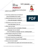 Present Perfect Questions