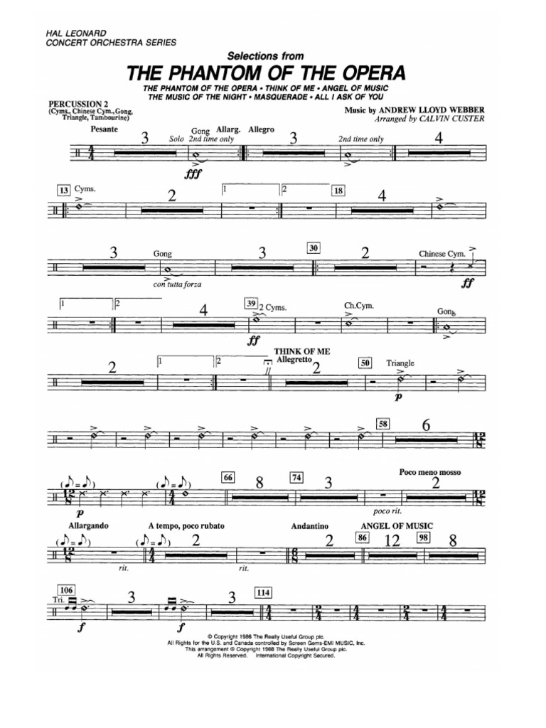 ThePhantomofTheOpera PercusiónII | PDF