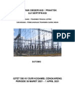 Laporan Observasi Pemeliharaan GI Atau GITET Sutomo
