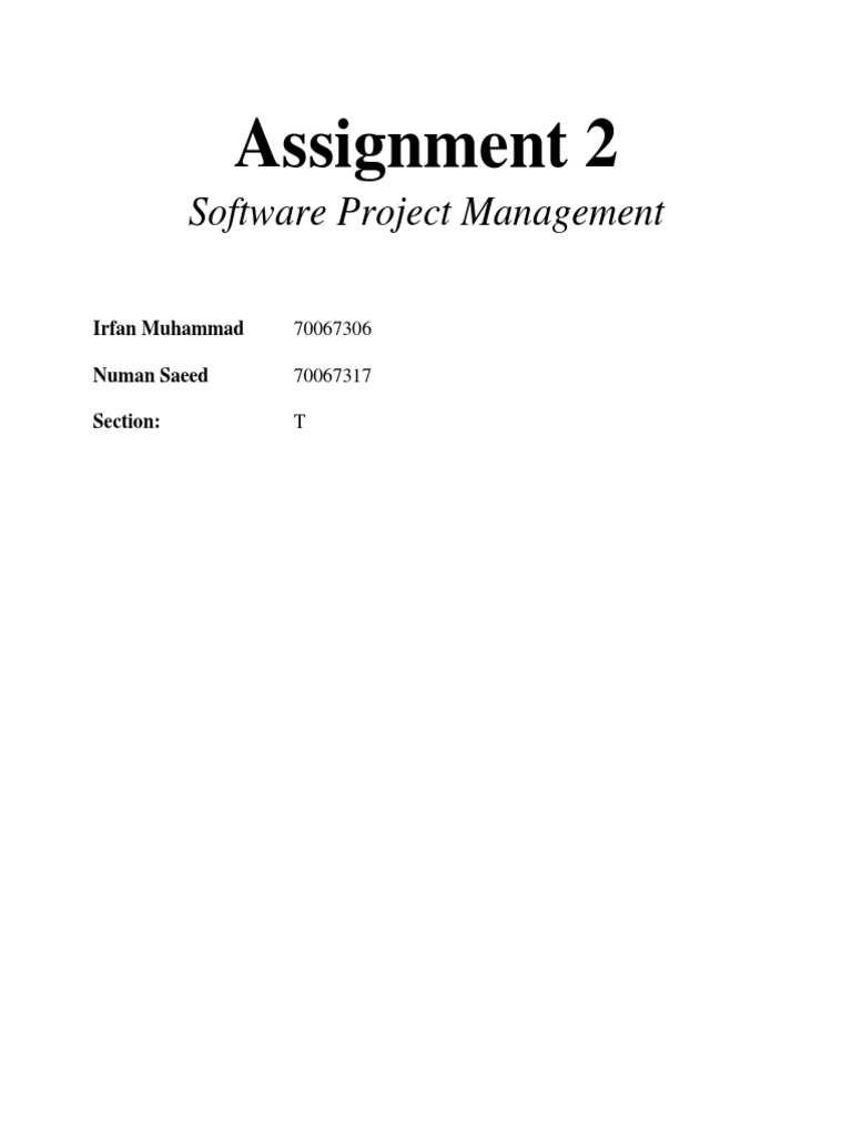 Assignment 2: Software Project Management | PDF | Prototype | Software ...