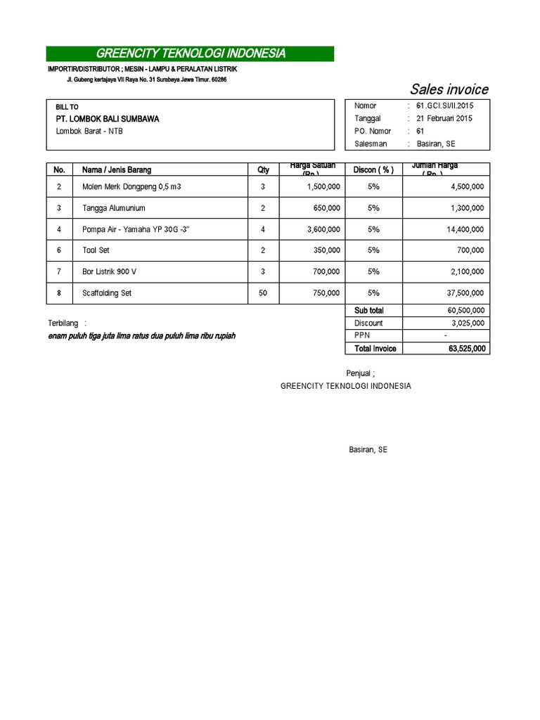 Nota Alat | PDF