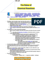 Rate of Chemical Reactions