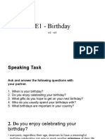 IE1 - w2 - ss3 - Talking About Birthday