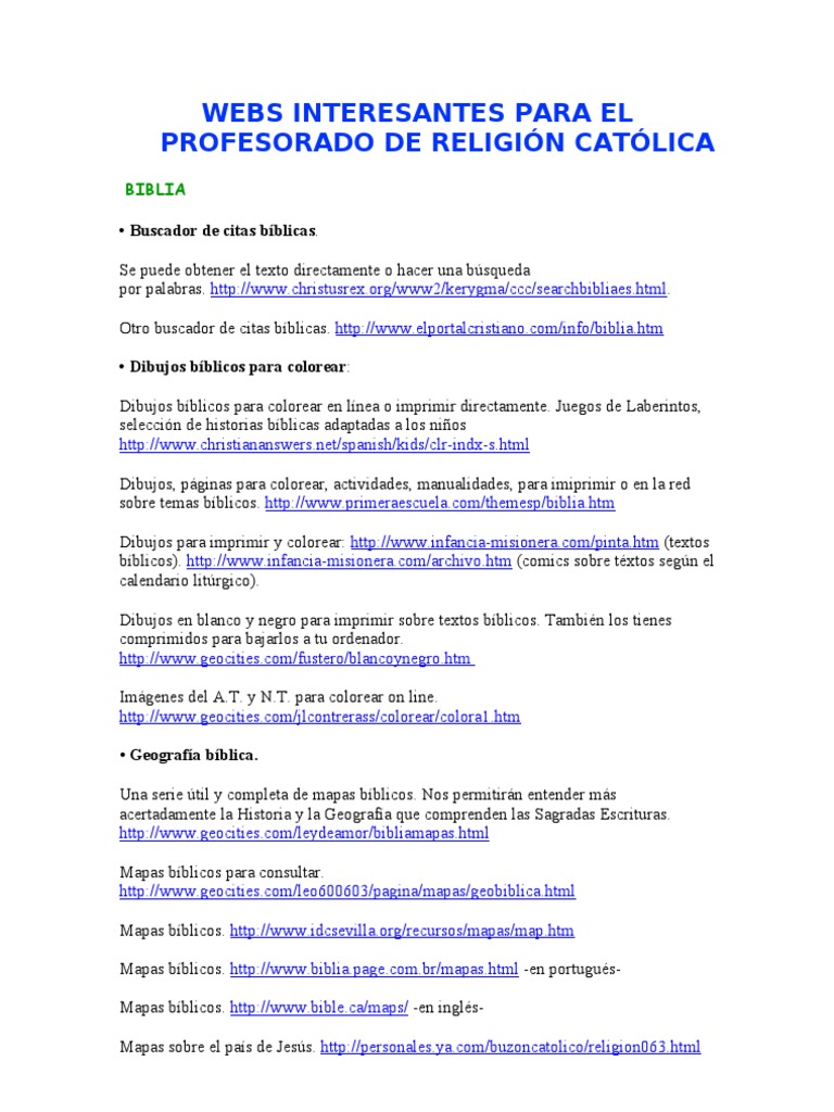 Websprofesorado | Pdf | Biblia | Iglesia Católica