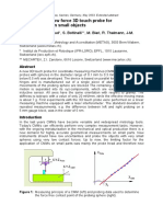 High Precision, Low Force 3D Touch Probe For Measurements On Small Objects