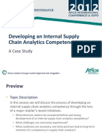 Developing An Internal Supply Chain Analytics Competency: A Case Study