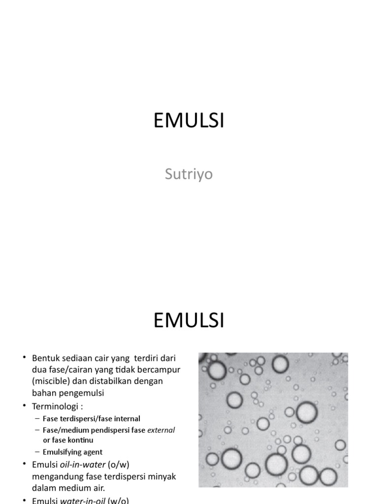 Emulsi | PDF
