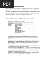 Company Structure of Indian Oil Corporation LTD