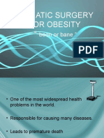 Bariatic Surgery For Obesity ": Boon or Bane "