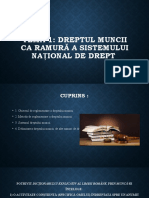 Tema 1. Dreptul Muncii Ca Ramură A Sistemului Internațional de Drept