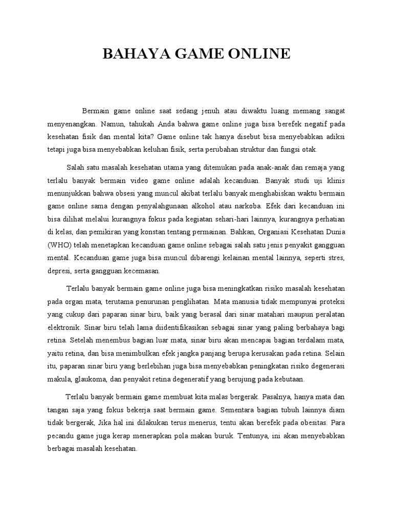 Bahaya Game Online PDF