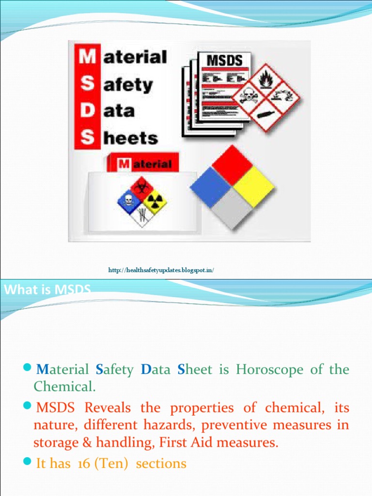 MSDS Overview: Key Sections Explained | PDF | Dangerous Goods | Toxicity
