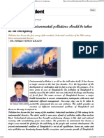Air and Related Environmental Pollutions Should Be Taken As An Emergency Independent