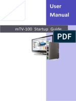 mTV-100 Startup Guide: User Manual