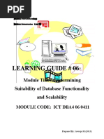 Determining Suitablity of DB