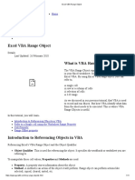 Excel VBA Range Object