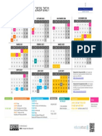 Calendario Escolar 2020-2021 (Modificado) - Formato Apaisado PDF