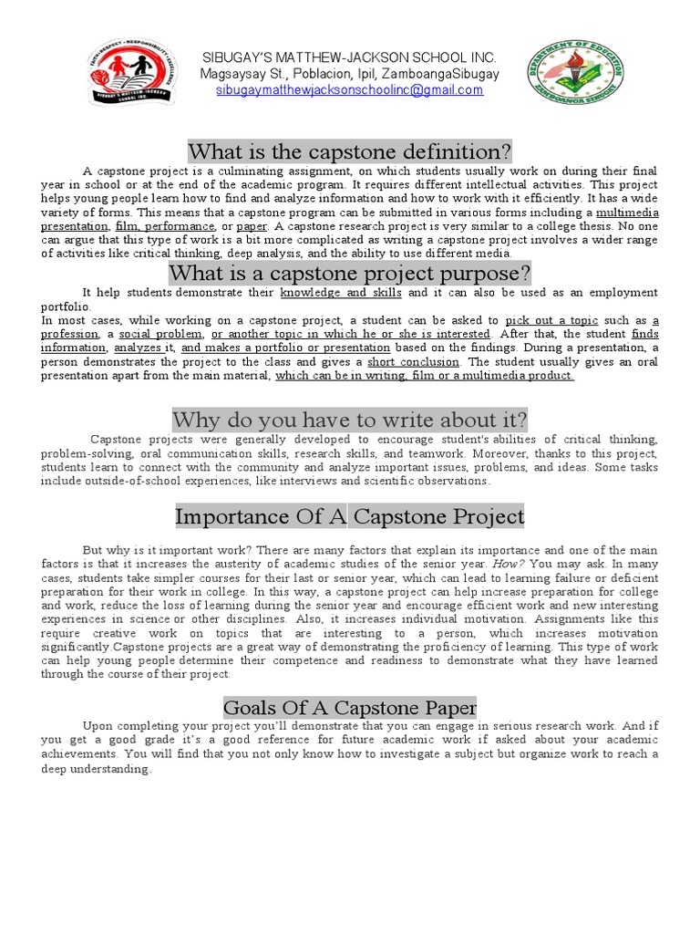 What Is The Capstone Definition? Why Do You Have To Write About It