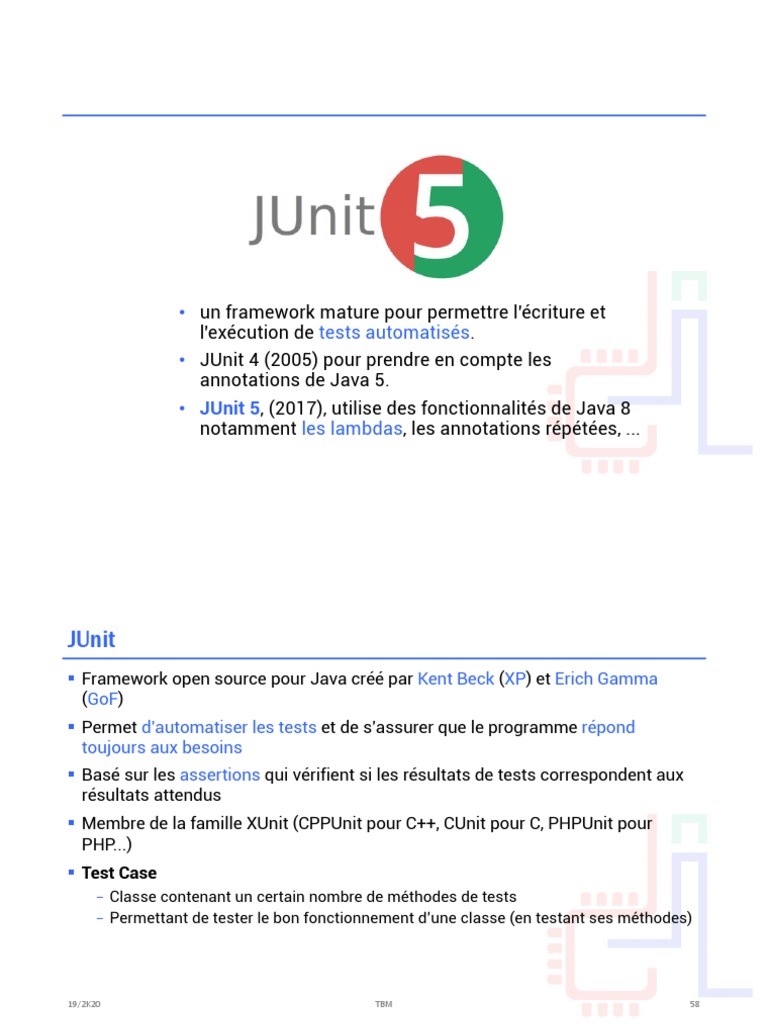 JUnit : Guide des Tests Unitaires | PDF | Java (Langage de ...