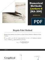 Numerical Methods Lecture # 6