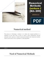 Numerical Methods Lecture Overview