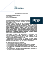 Informe Medico de Ingreso Seguro Keimer