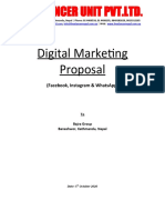 Digital Marketing Proposal: (Facebook, Instagram & Whatsapp)
