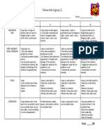 Tableau Rubric