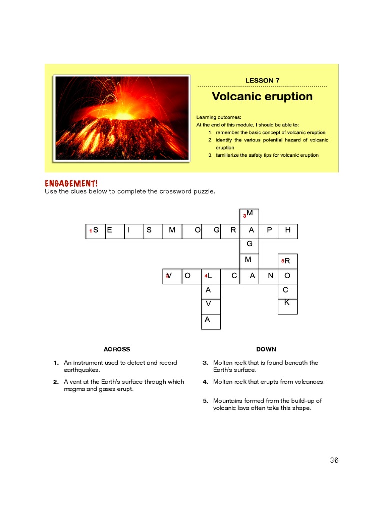 DRRRM Module Lesson 7-8 | PDF | Types Of Volcanic Eruptions | Volcano