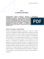 Derecho Concursal. Generalidades y reseña histórica