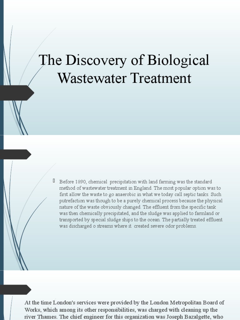 The Discovery of Biological Wastewater Treatment | PDF | Sewage ...