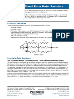 Post Glover Wound Rotor Motor Resistors: Resistance Calculation