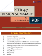 Design Summary of Beam Design