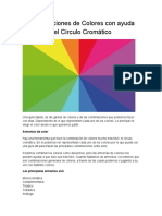 Combinaciones de Colores Con Ayuda Del Círculo Cromático