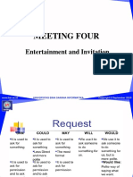 Meeting Four: Entertainment and Invitation