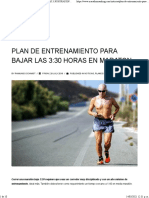 PLAN DE ENTRENAMIENTO PARA BAJAR LAS 3 30 HORAS EN MARATON - Marathon Ranking