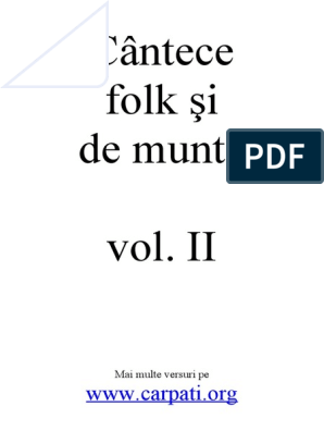 Caiet Cantece de Munte Volum 2 | PDF