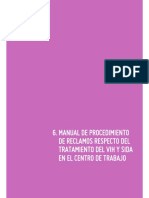 Manual de Procedimiento de Reclamos Respecto Del Tratamiento Del Vih Y Sida en El Centro de Trabajo 6