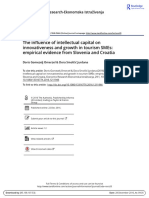 The Influence of Intellectual Capital On Innovativeness and Growth in Tourism SMEs Empirical Evidence From Slovenia and Croatia