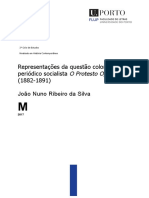 Representações Da Questão Colonial No Periódico Socialista (1882-1891) João Nuno Ribeiro Da Silva