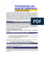 Competencias de Los Tribunales de Venezuela