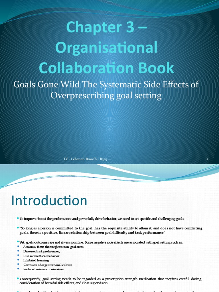 Chapter 3 Goals Gone Wild The Systematic Side Effects of