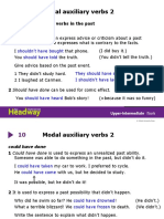 Unit 10 Modal Auxiliray Verbs in The Past - Other Uses