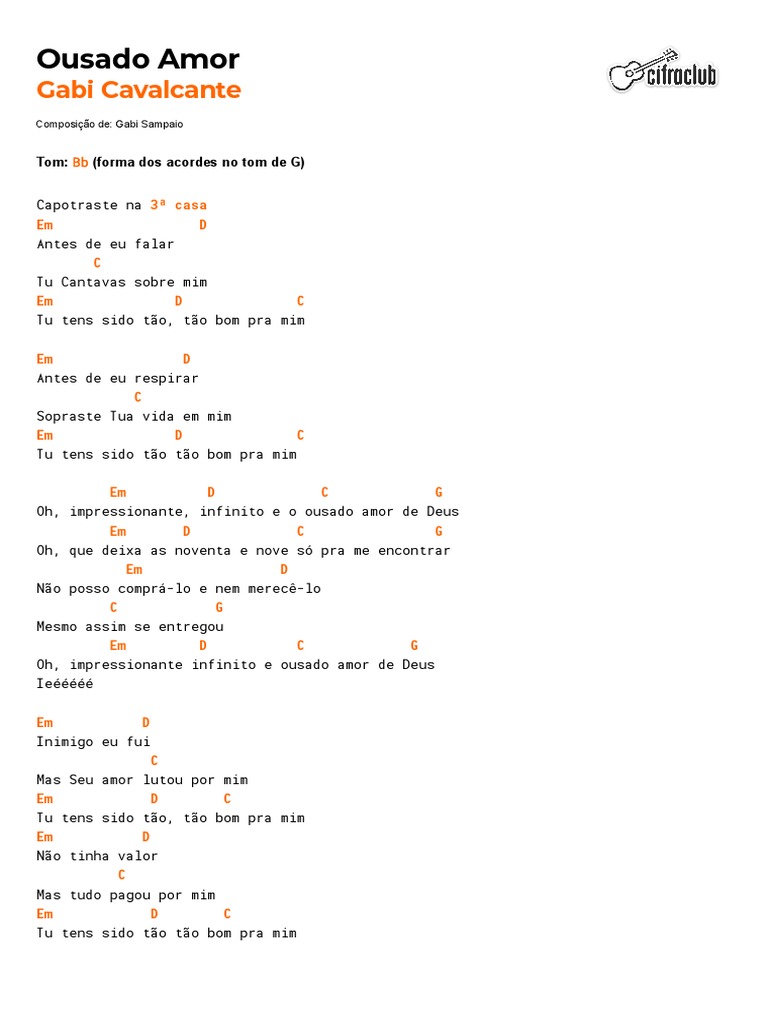 Ousado Amor de Deus: Uma Composição Musical sobre o Amor Infinito e ...