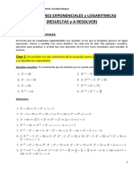 ECUACIONES EXPONENCIALES y LOGARITMICAS (RESUELTAS y A RESOLVER)