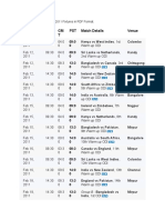 Download ICC World Cup 2011 Fixtures in PDF Format