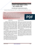 Fabrication of Reciprocating Multisprayer